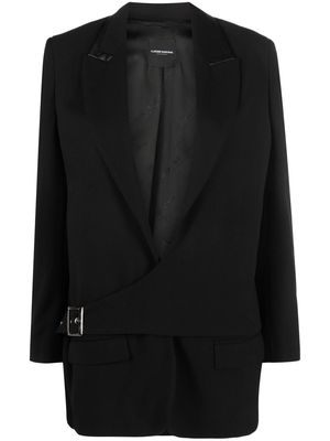 costume national contemporary belted tailored blazer dress - Black