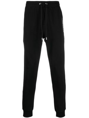 costume national contemporary drawstring cotton track pants - Black