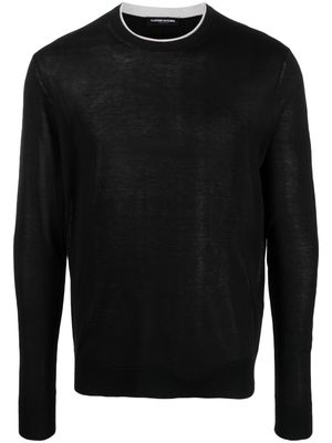 costume national contemporary fine-knit long-sleeve jumper - Black