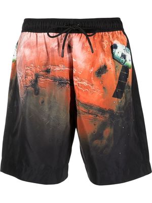 costume national contemporary graphic-print swimming shorts - Black