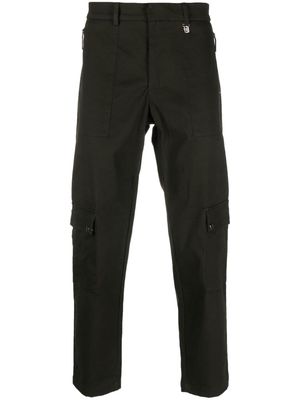 costume national contemporary logo-charm cargo trousers - Green