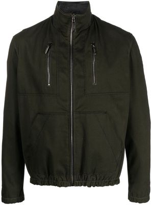 costume national contemporary panelled zip-up bomber jacket - Green