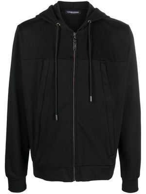 costume national contemporary rear embroidered-logo hoodie - Black