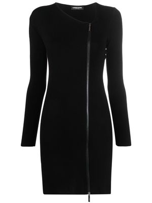 costume national contemporary zip-detail mini dress - Black
