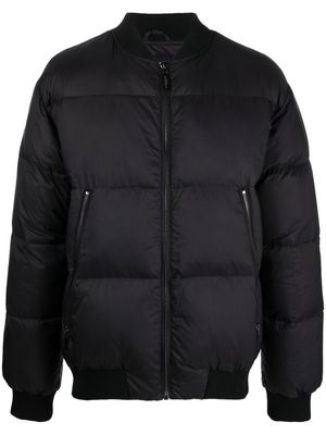 costume national contemporary zip-up padded down jacket - Black