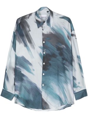 Costumein abstract-print silk shirt - Blue