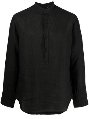 Costumein band-collar button shirt - Black