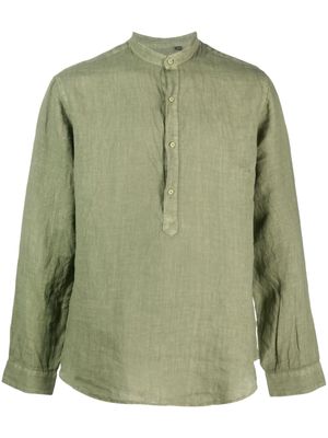 Costumein band-collar button shirt - Green