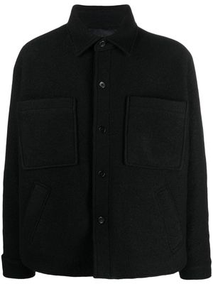 Costumein button-down virgin-wool coat - Black