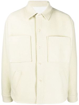 Costumein button-down virgin-wool coat - Neutrals