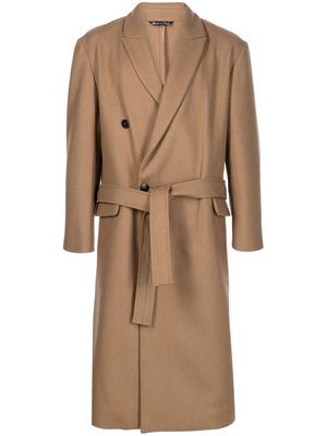 Costumein Christian belted virgin wool coat - Brown