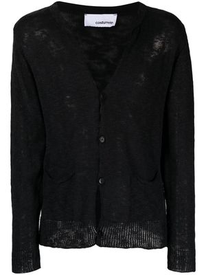 Costumein cotton-linen blend cardigan - Black