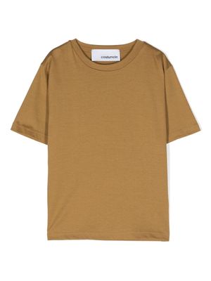 Costumein crew-neck cotton T-shirt - Neutrals