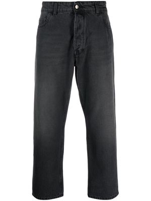 Costumein cropped straight-leg jeans - Black