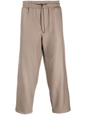 Costumein drawstring cropped straight-leg trousers - Brown