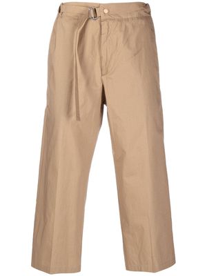 Costumein drawstring cropped trousers - Neutrals
