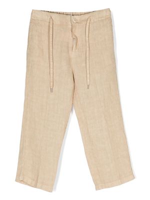 Costumein drawstring-waist linen trousers - Neutrals