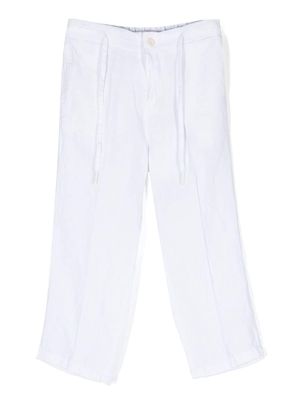 Costumein drawstring-waist linen trousers - White