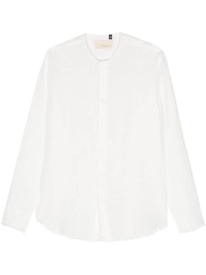 Costumein frayed-detail linen shirt - White
