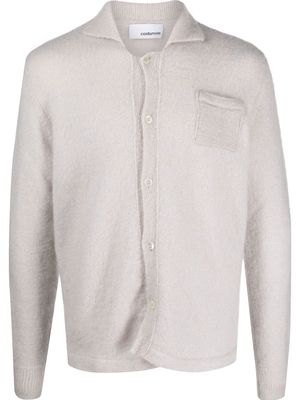 Costumein knitted button-up shirt - Neutrals