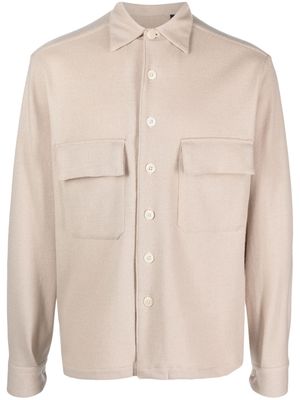 Costumein long-sleeve button-up shirt - Neutrals