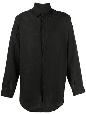 Costumein long-sleeve linen shirt - Black