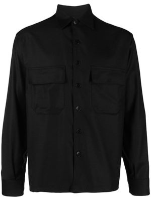 Costumein long-sleeve virgin-wool shirt - Black