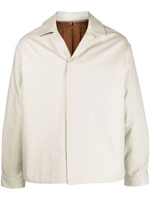 Costumein notched-collar cotton jacket - Neutrals