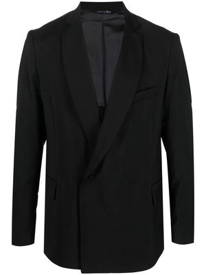 Costumein off-centre button wool blazer - Black