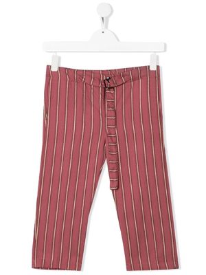 Costumein pinstriped straight trousers - Pink