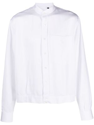 Costumein plain band-collar shirt - White
