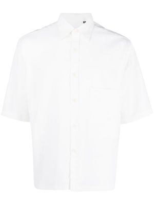Costumein plain short-sleeve wool shirt - Neutrals