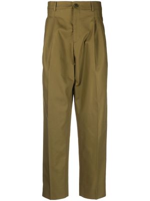 Costumein pleated cotton trousers - Green