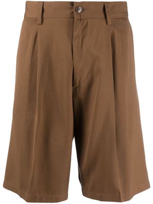 Costumein pleated lyocell tailored shorts - Brown