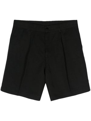 Costumein pleated slub bermuda shorts - Black