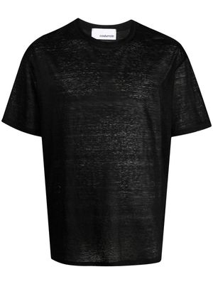 Costumein round-neck linen T-shirt - Black