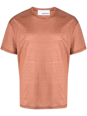 Costumein round-neck linen T-shirt - Brown