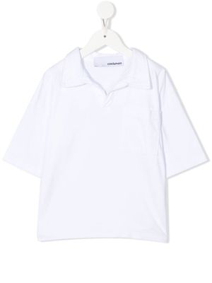 Costumein short-sleeve cotton polo shirt - White