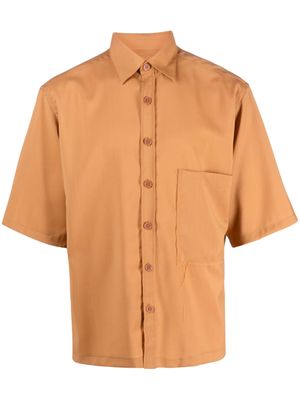 Costumein short-sleeve virgin-wool shirt - Brown