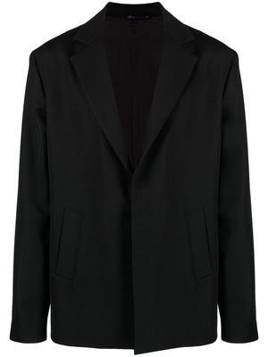Costumein single-breasted virgin wool blazer - Black