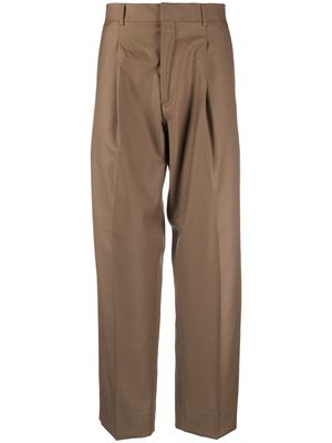 Costumein tailored pleat-detail trousers - Brown