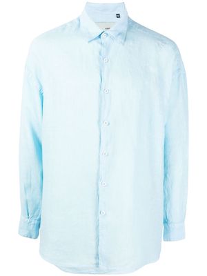 Costumein Valentino long-sleeve linen shirt - Blue