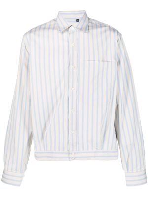 Costumein vertical stripe-print cotton shirt - Blue