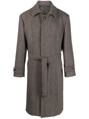 Costumein virgin-wool herringbone coat - Brown