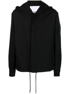 Costumein virgin wool hooded jacket - Black