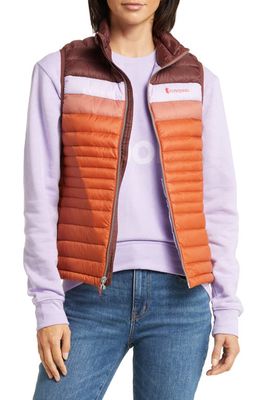 Cotopaxi Fuego Water Resistant Down Vest in Chestnut Spice