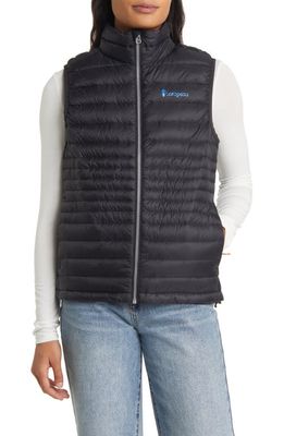 Cotopaxi Fuego Water Resistant Packable 800 Fill Power Down Vest in Cotopaxi Black