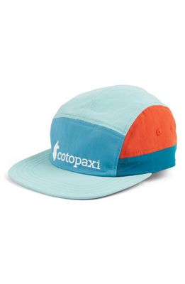 Cotopaxi Logo 5-Panel Hat in Poolside/Sea Glass