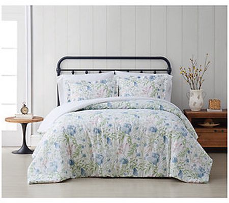 Cottage Classics Field Floral 3-Piece Full/Quee n Comforter Se