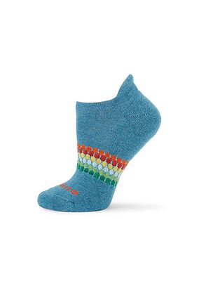 Cotton-Blend Striped Ankle Socks